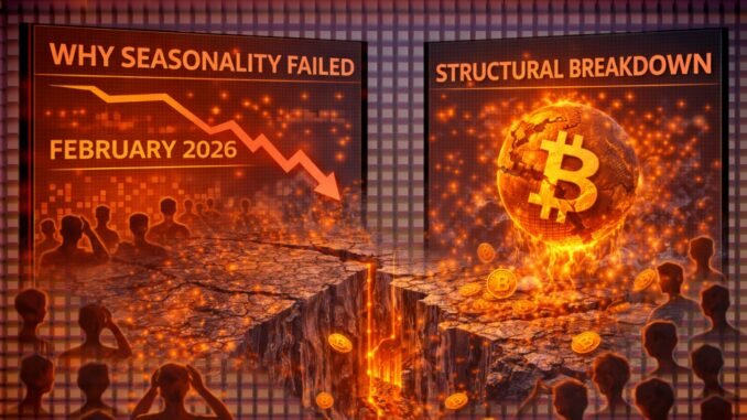 Why Bitcoin Seasonality Failed: Inside BTC’s Structural Breakdown In February 2026