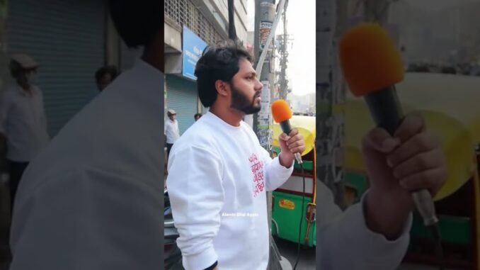 হাদির লাইভ রিপোর্টিং! 🎤 Hadi Street Journalist Breaking News - Viral Video #ai #shorts