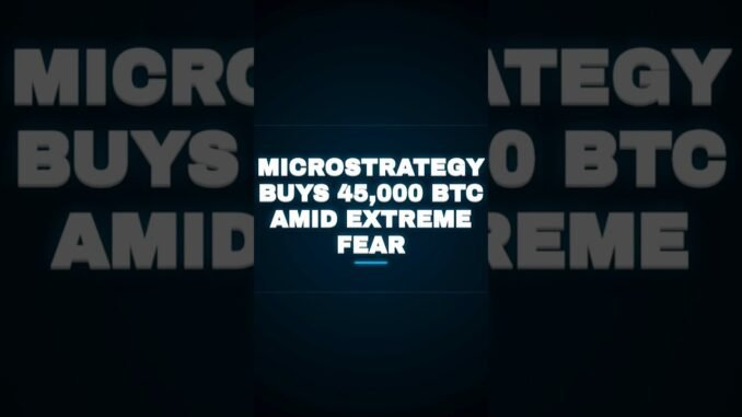 【Multi SUB】MicroStrategy's Massive 45,000 BTC Bet! 🚀 #shorts  #cryptonews