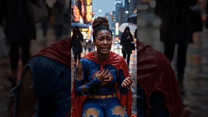 A Superwoman crying #superhero #superwoman #beginners #ai #aivideo #viral #virqlshorts