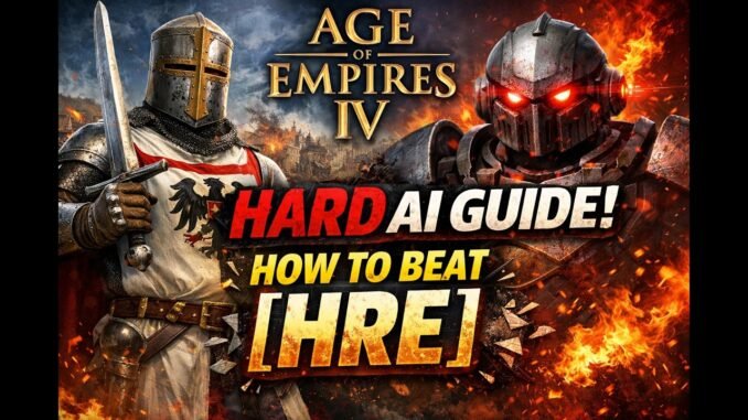 AGE OF EMPIRES IV (aoe4) HARD AI GUIDE HOW TO BEAT [HRE]