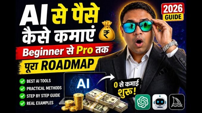 AI से पैसे कैसे कमाएं 💸 | Beginner से Pro तक पूरा Roadmap (2026 Guide)