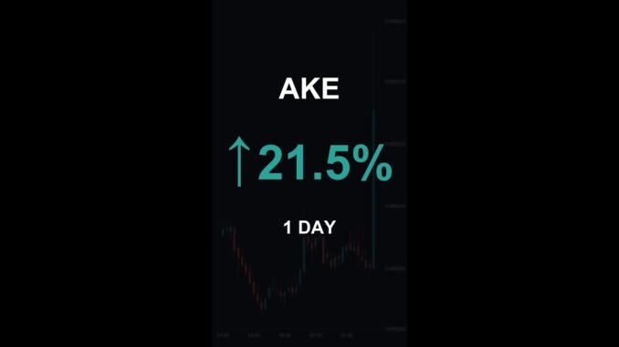 AKE is up 21.5% in 1 day!⚡April 03, 2026 | #crypto #altcoins #shorts