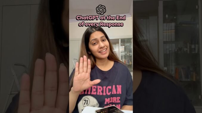 Agar ChatGPT Real Life me Bolta 🤣 | End of Every Response Comedy | Hindi Funny Video #shorts