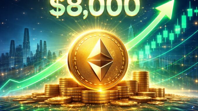 Analyst Predicts Ethereum Price Will Rise 400% To $8,000 In Ethereum surge in a futuristic world