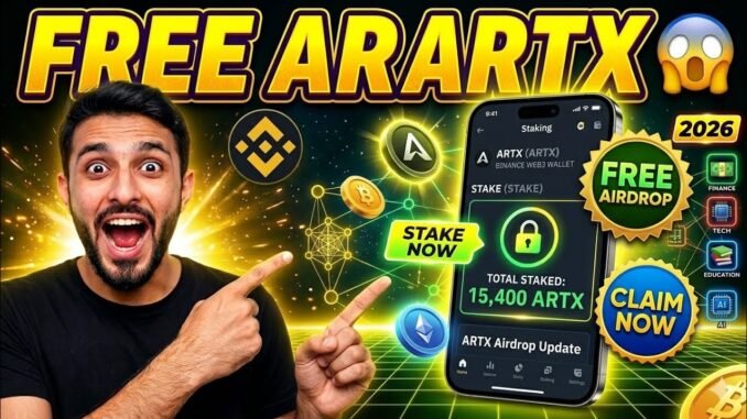 Binance Web3 Wallet ARTX Airdrop 🚀 Claim FREE Tokens 😱 | Staking Full Guide 2026 🔥