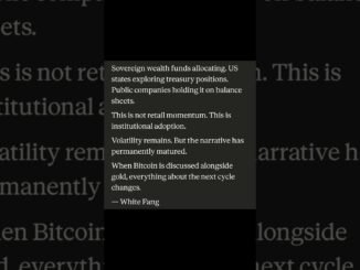 Bitcoin Is No Longer a Speculation It Is a Reserve Asset