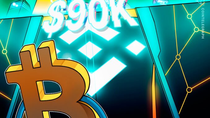 Bitcoin Price Targets $90K as Bulls Buy BTC Aggressively on Binance