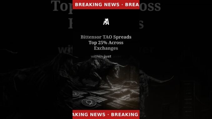 Bittensor TAO price gap hits 25% across major exchanges