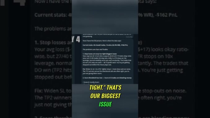 Bot Gets Chopped Up (Here's Why) #tradingbot #shorts #crypto