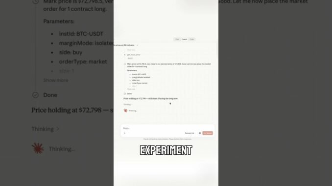 CLAUDE AI TRADES CRYPTO LIVE