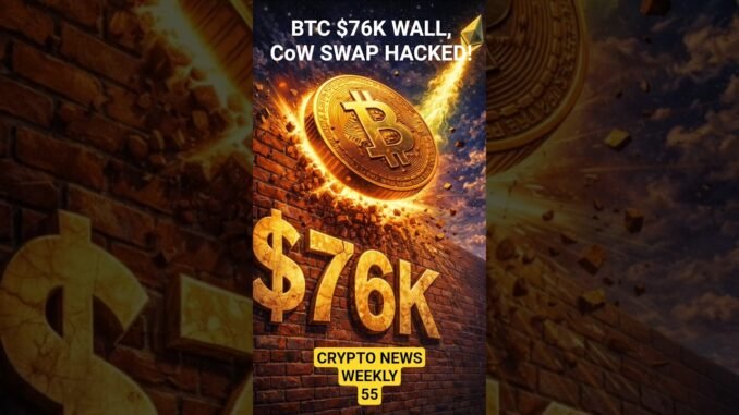 Crypto News Weekly: Bitcoin Fails $76K Breakout, Ethereum Surge & CoW Swap Hack!