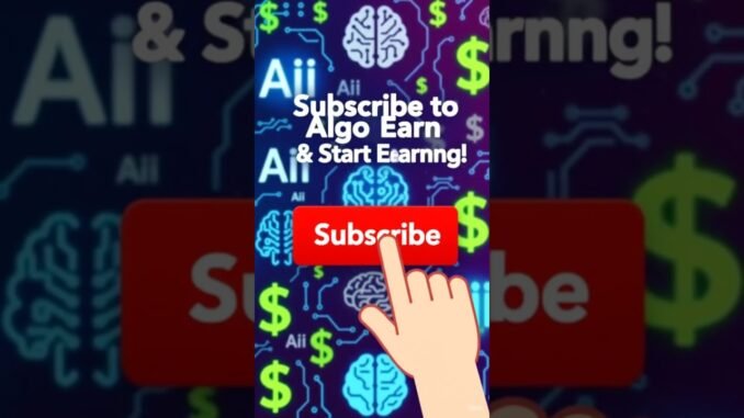 Earn Money Online Using AI – Beginners Guide | Algo Earn Shorts