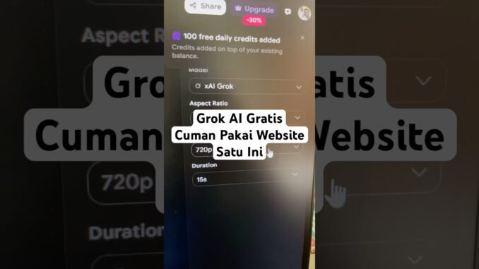 Grok AI Gratis? Cuman Pakai 1 Website AI Video ini #tutorial #grokai #shortfeed