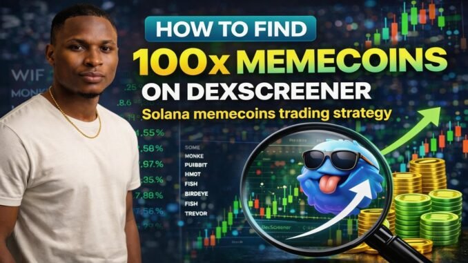How To Find 100x Memecoins On DexScreener — Solana memecoins trading strategy