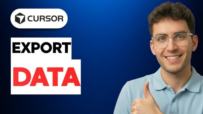 How to Export Data From Cursor AI [2026 Full Guide]