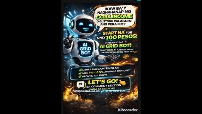 How xorion Ai Grid Bot works tagalog. #bottrading #cryptocurrency #automatedtrading #100pesos