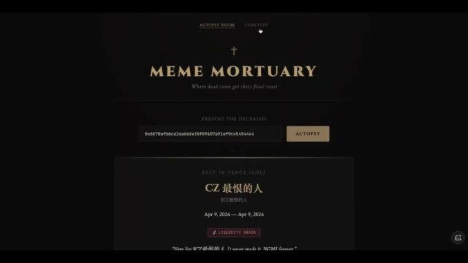 I Built an AI Morgue for Dead Meme Coins | MEME Mortuary Demo