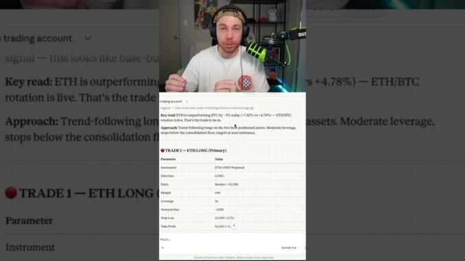 I Let an AI Trade Crypto (Plot Twist) #claudeai #ai #crypto #trading