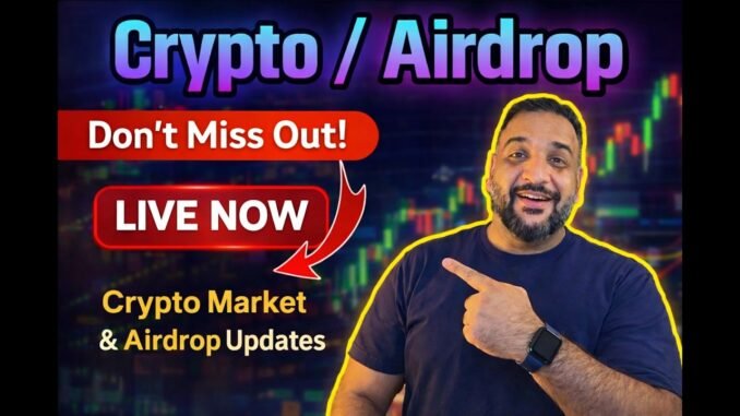 LIVE 🔴 All Upcoming Crypto Airdrops 2026 &  Crypto Market Update | Free Airdrop Projects 💸