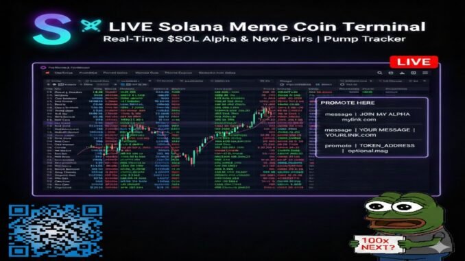 LIVE Solana Meme Coin Terminal | Real-Time $SOL Alpha & New Pairs | Pump Tracker & DEX Screener