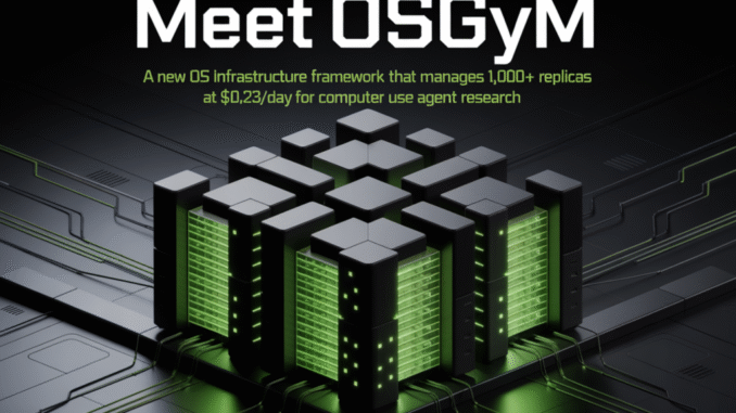 Meet OSGym: A New OS Infrastructure Framework That Manages 1,000+ Meet OSGym: A New OS Infrastructure Framework That Manages 1,000+ Replicas at $0.23/Day for Computer Use Agent Research