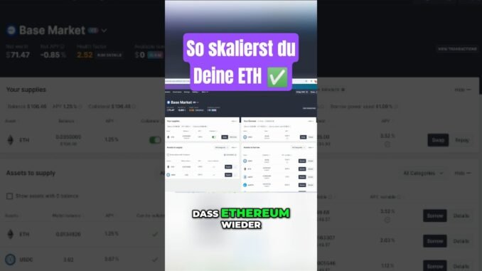 Mit dieser Defi Strategie skalierst du deine Ethereum #ethereum
