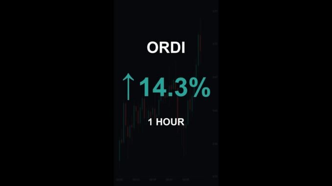 ORDI is up 14.3% in 1 hour!⚡April 16, 2026 | #crypto #altcoins #shorts