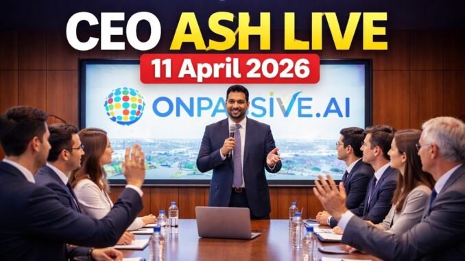 Onpassive #ashmufareh | onpassive new update | onpassive launch #ai #crypto  | ash live soon