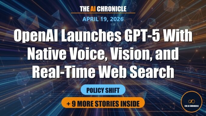 OpenAI Launches GPT-5 With Native... | Top 10 AI News | AI Chronicle | 2026-04-19