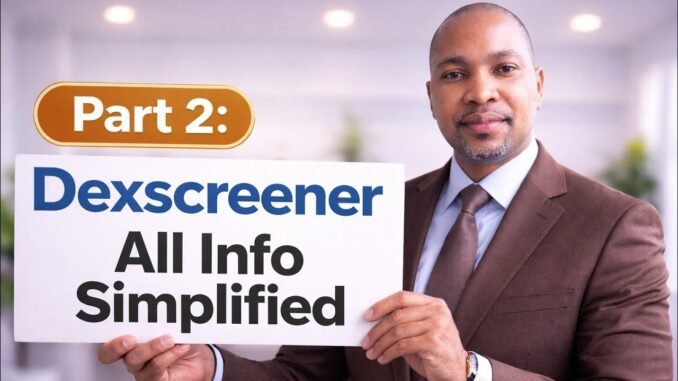 Part 2:  Dexscreener Usage Made Super Easy to Understand