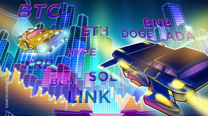 Price Predictions for BTC, ETH, BNB, XRP, SOL, DOGE, HYPE, ADA, BCH, LINK