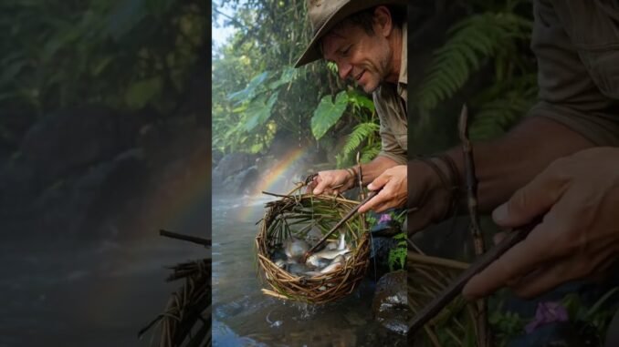 Sinh tồn trong rừng xanh #funny #grok #ai  #shorts