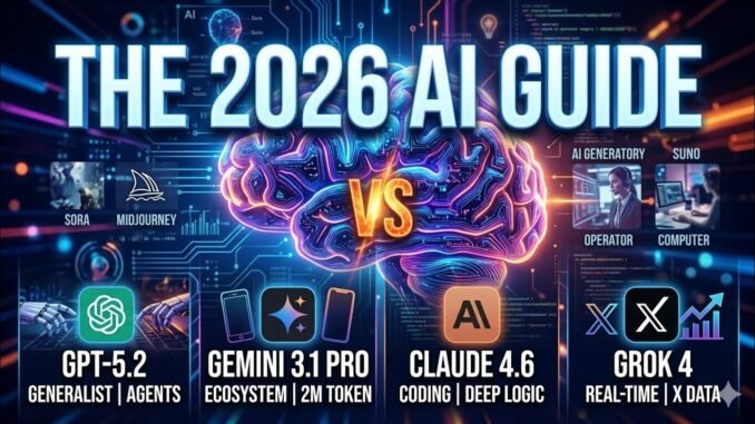 The 2026 AI Guide: GPT-5.2 vs. Gemini 3.1 vs. Claude 4.6 vs. XAi