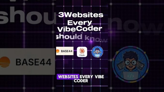 The best websites for helping beginners know vibe coding #ai #vibecoding #developer #fyp #coding