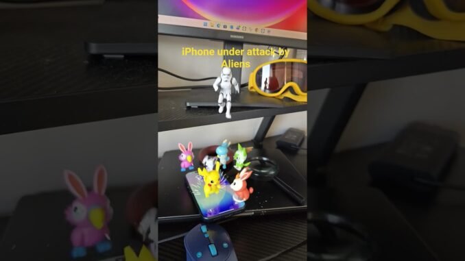 Tiny Toys Steal My Phone 😳📱 (10 sec chaos!) Grok AI