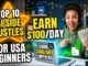 Top 10 AI Side Hustles for USA Beginners (Earn $100/Day)| make money online